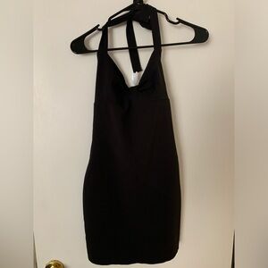ZARA - Mini Black Halter Bodycon Dress